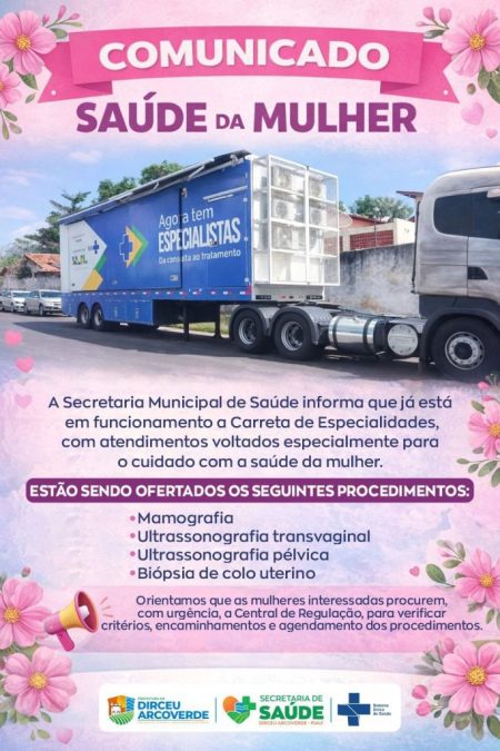 Comunicado Saúde da Mulher