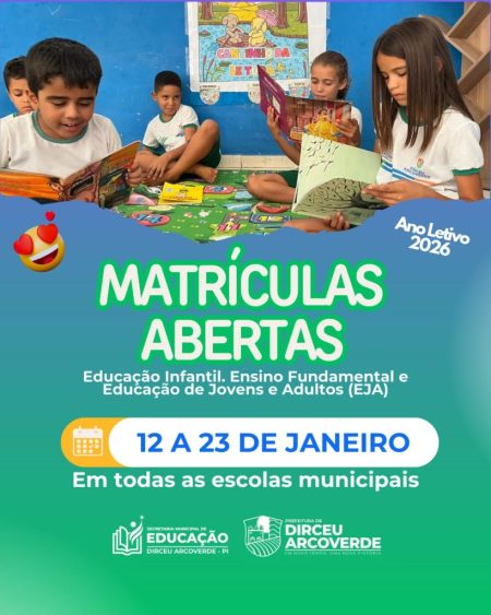 Matriculas Abertas – Ano Letivo 2026